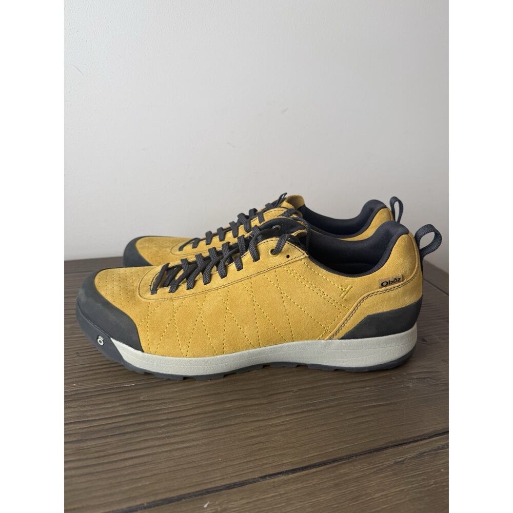 Oboz Bozeman Low II Mens Sz 12.5 Yellow Suede Hiking Walking Shoes Outdoors